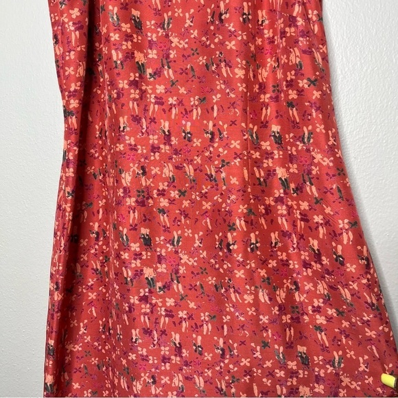 Sigrid Olsen Women 100% SILK Dress 10 Pink floral Geometric Sheath Sleeveless - Picture 3 of 11